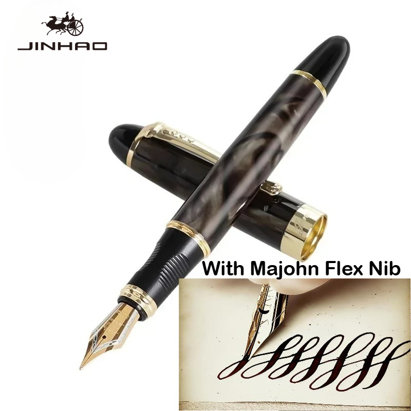 Fountain Pen Calligraphy Flex Nib - Pióro wieczne JINHAO X450 z metalowym