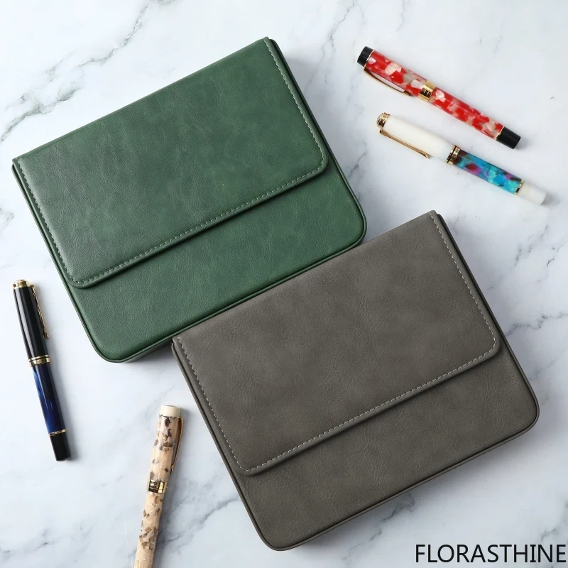 Leather Fountain Pen Case 3 Slots Pouch - Luksusowe etui na pióra wieczne z