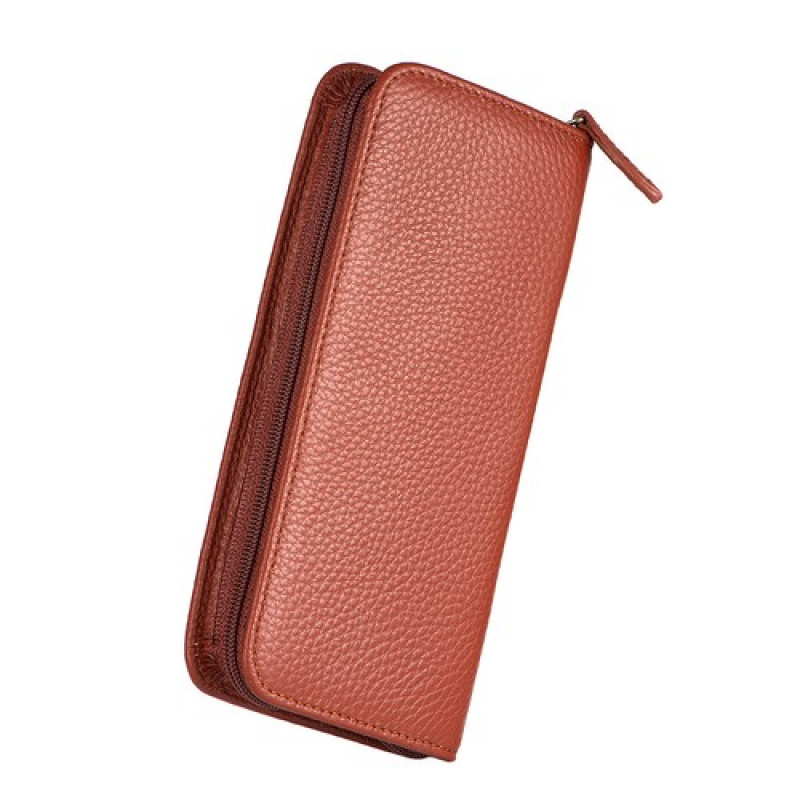 Leather Fountain Pen Case 3 Slots Pouch - Etui na długopisy ze skóry naturalnej