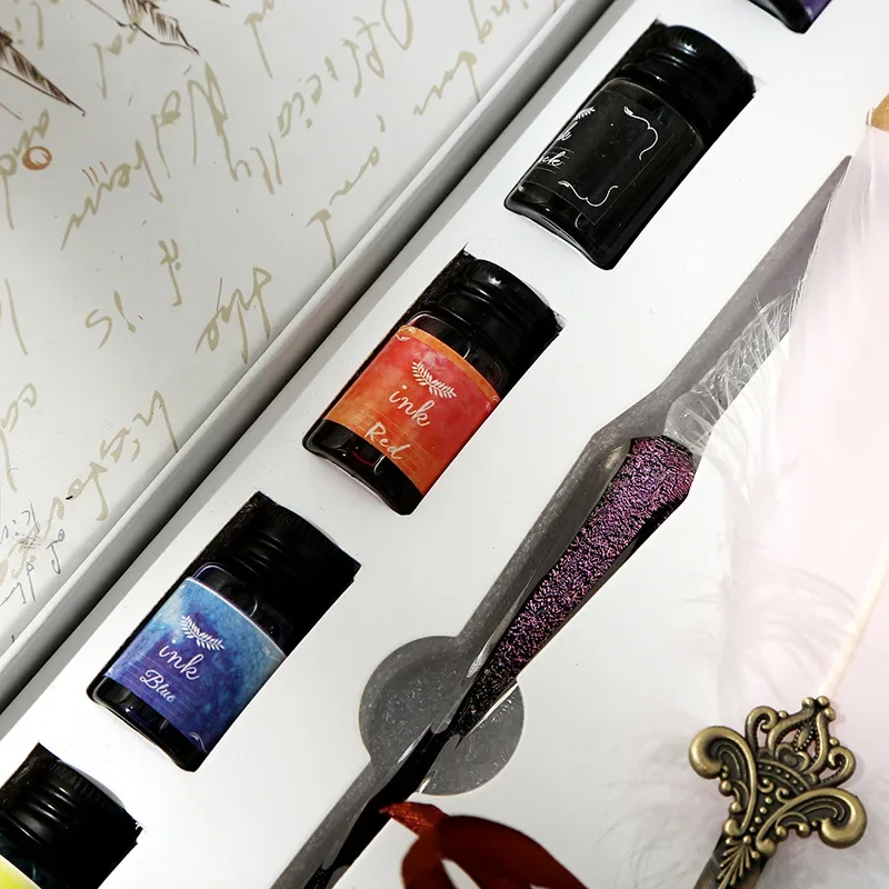 1 szt. szklany długopis z tusz – Glass Dip Pen Calligraphy Ink Set recenzja i cena