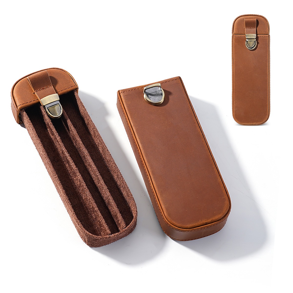 Ręcznie wykonane skórzane etui – Leather Fountain Pen Case 3 Slots Pouch recenzja i cena