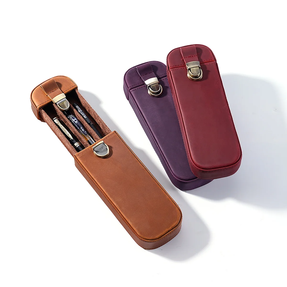 Ręcznie wykonane skórzane etui – Leather Fountain Pen Case 3 Slots Pouch recenzja i cena