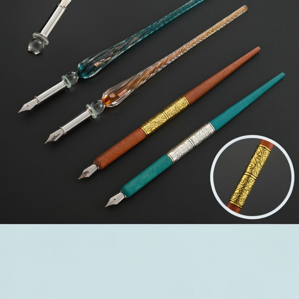 Nowoczesny zestaw do kaligrafi – Glass Dip Pen Calligraphy Ink Set recenzja i cena