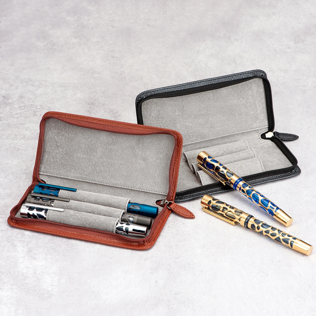 Etui na pióro wieczne Asvine z – Leather Fountain Pen Case 3 Slots Pouch recenzja i cena