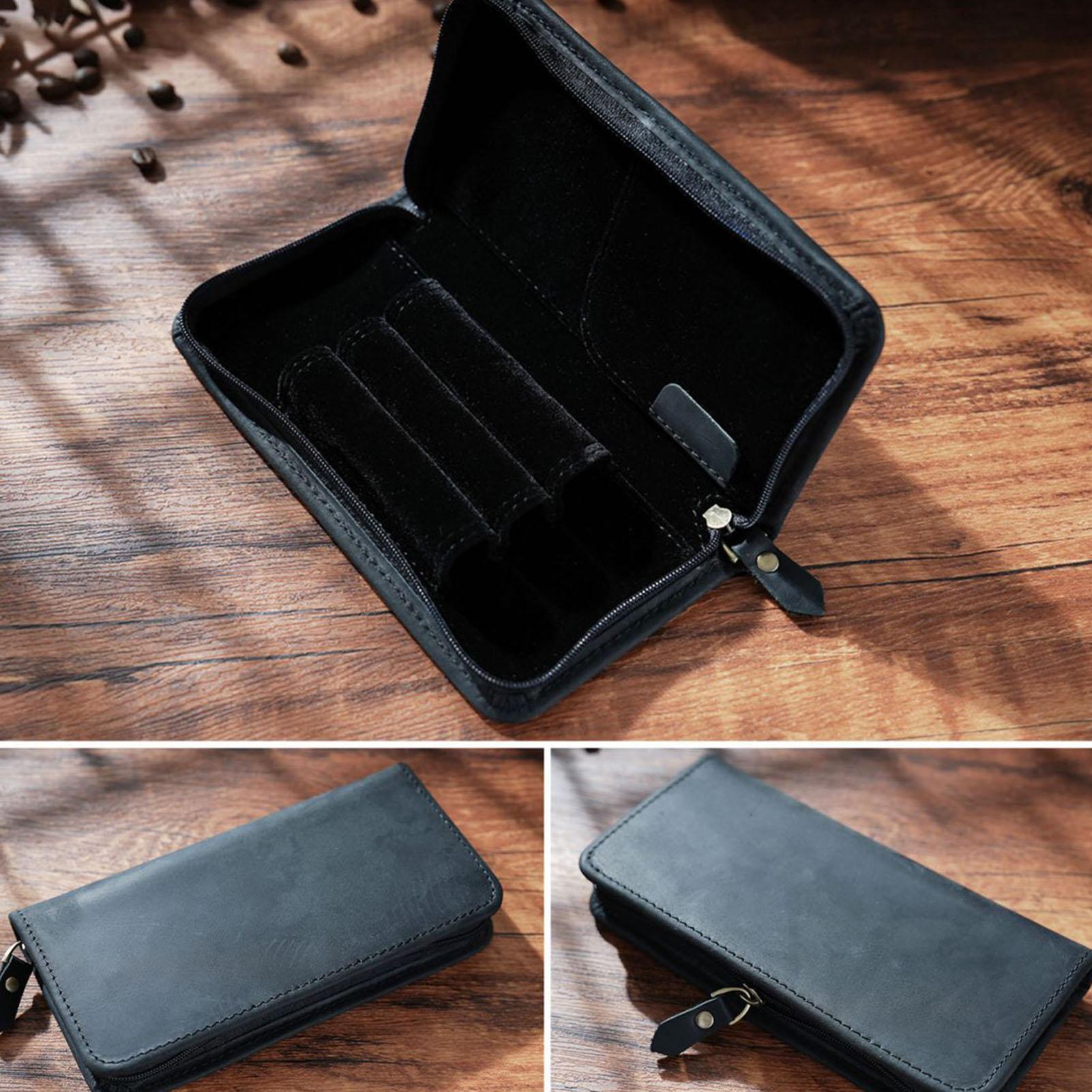 Skórzane etui na długopisy z 3 – Leather Fountain Pen Case 3 Slots Pouch recenzja i cena