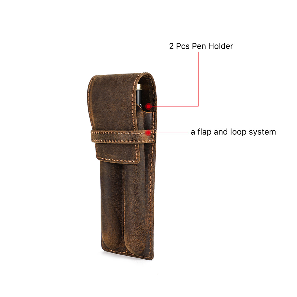 Luksusowa prawdziwa skóra bydl – Leather Fountain Pen Case 3 Slots Pouch recenzja i cena