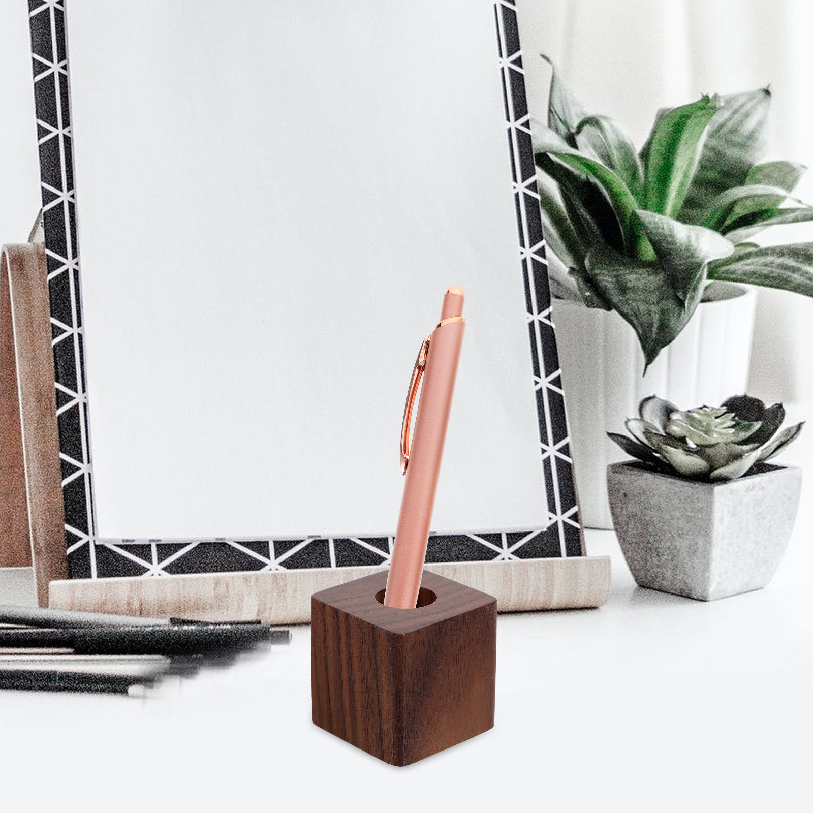 Stojak na długopisy z drewna o – Wooden Fountain Pen Desk Stand Holder recenzja i cena